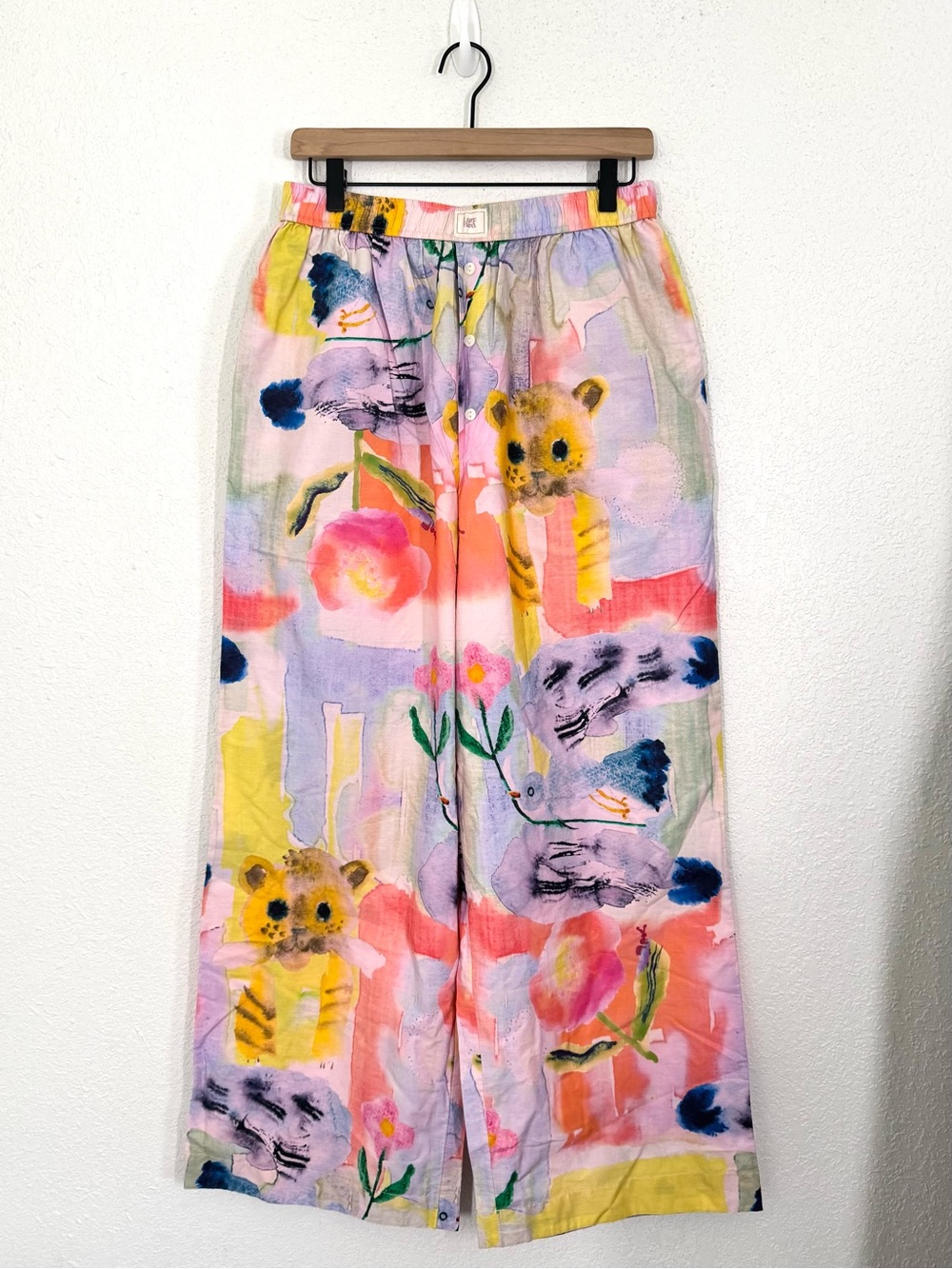 Lyre Bird x Yumi Kimura Anthropologie Wren Boxer Wide Leg Pajama Pant Medium NEW - Picture 3 of 7